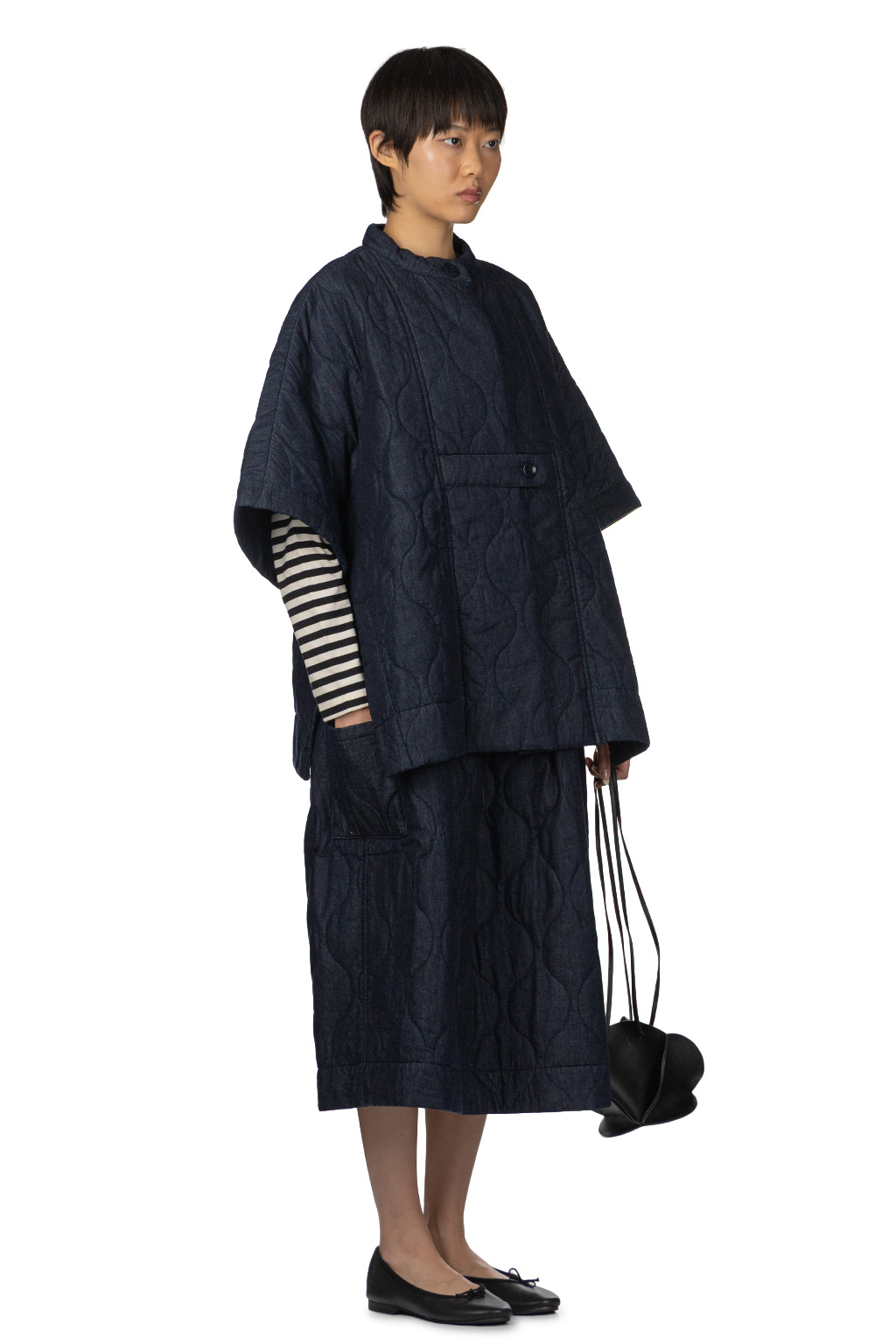 Tigre Brocante - 6oz Denim Quilted Poncho